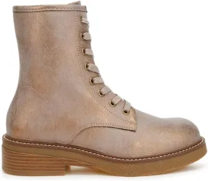 Clover Faux Leather Lace Up Boots