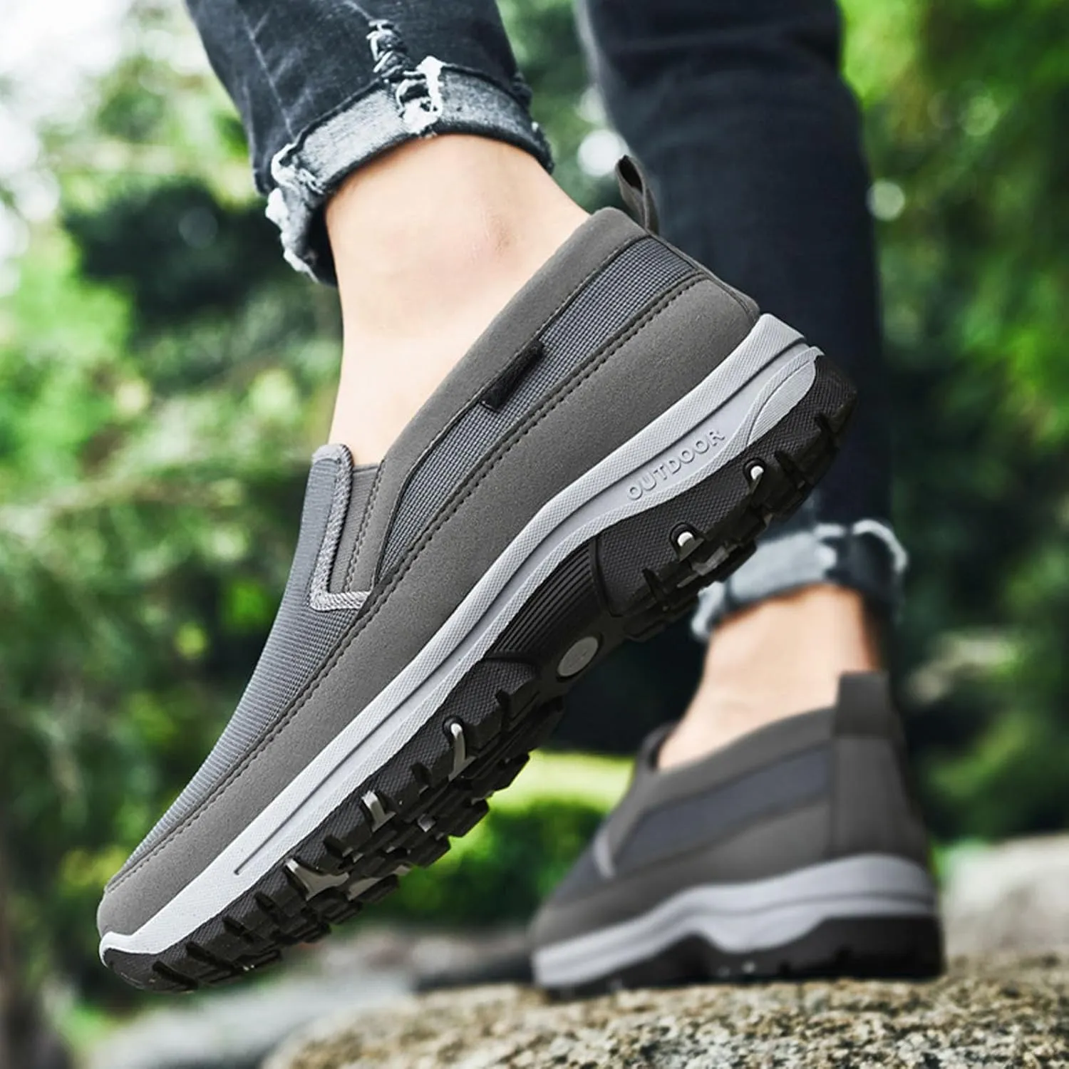 CNA Trop Orthopedic Shoes for Men Slip-On Canvas Loafers CNA Trop Shoes for Men Outdoor Hiking Orthopedic Breathable Walking Loafers