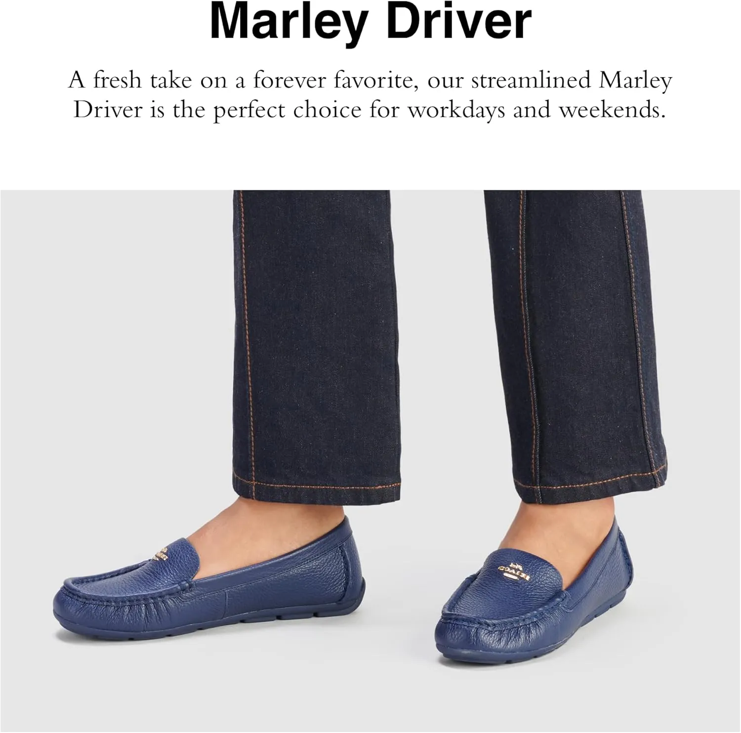 COACH Women's Marley Leather Driver Driving Style Loafer