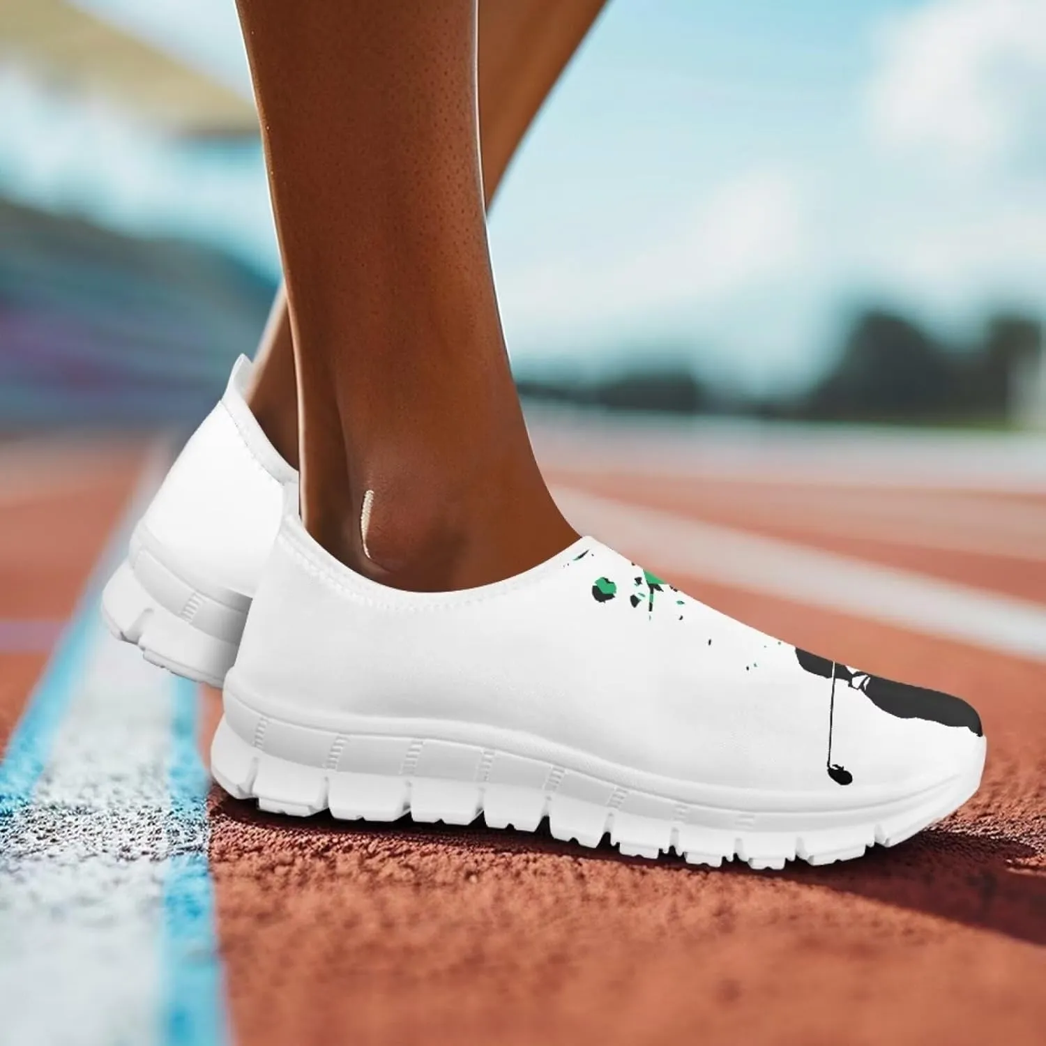 Coloranimal Flats for Women Slip On Shoes Causal Womens Loafers Walking Shoes Lightweight Mesh Athletic Shoes with Anti Skid Sole