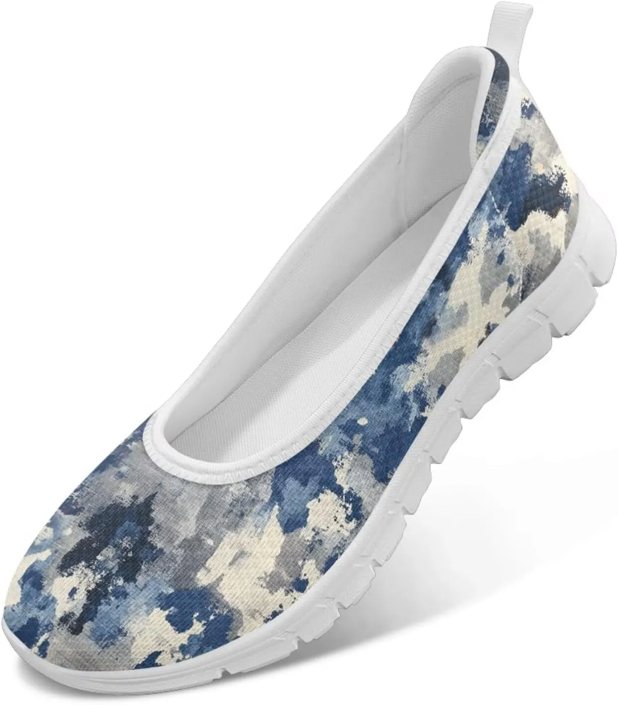 Coloranimal Loafers for Women Flat Shoes Walking Running Shoes Slip On Shoes Mesh Athletic Shoes Lightweight Womens Travel Shoes