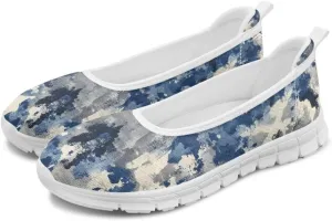 Coloranimal Loafers for Women Flat Shoes Walking Running Shoes Slip On Shoes Mesh Athletic Shoes Lightweight Womens Travel Shoes
