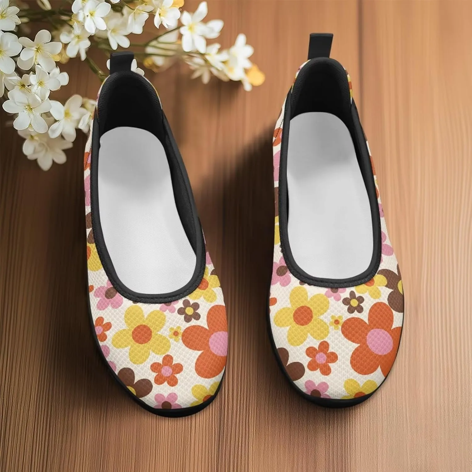Coloranimal Womens Flats Walking Shoes Loafers Flats Shoes Mesh Athletic Shoes Travel Shoes Outdoor Lightweight Womens Mesh Flats