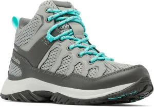 Columbia Womens Granite Trail Mid Waterproof, Titanium Grey Steel/Bright Aqua, 10 Wide