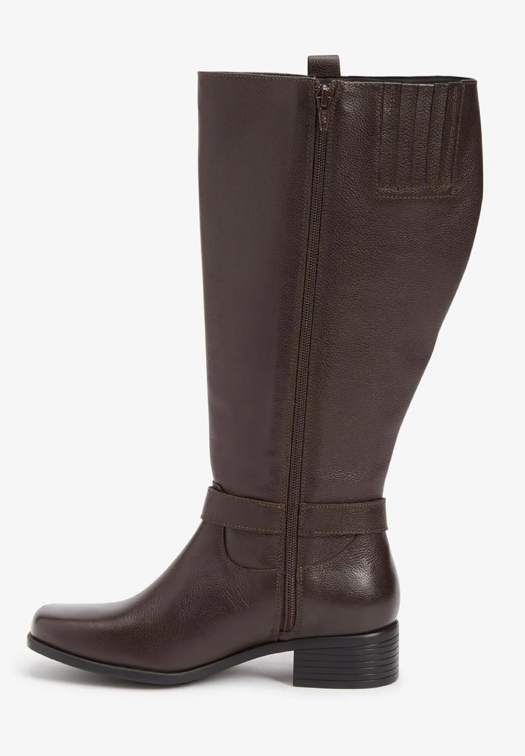 Comfortview Donna Wide Calf Leather Boot Tall Knee High Women's Winter Shoes (Wide Widths Available)