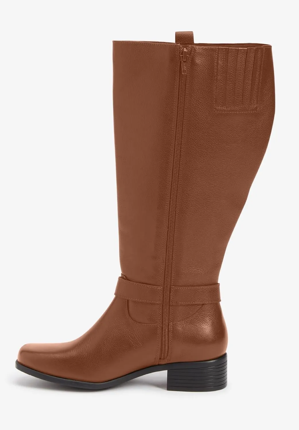 Comfortview Donna Wide Calf Leather Boot Tall Knee High Women's Winter Shoes (Wide Widths Available)
