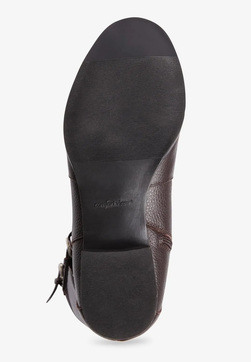 Comfortview Women's Wide Width The Janis Wide Calf Leather Boot