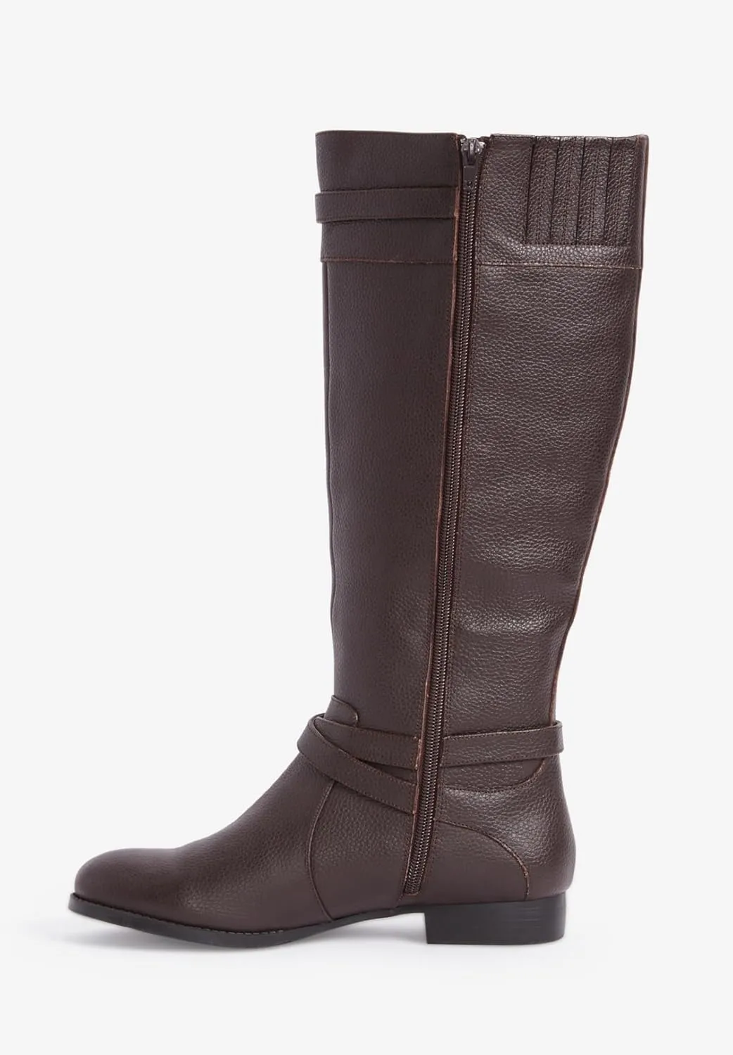 Comfortview Women's Wide Width The Janis Wide Calf Leather Boot