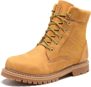 CONRAD Wheat Nubuck Work Boot Collection: Sturdy, Soft Toe, Slip-Resistant Safety Shoes for Men