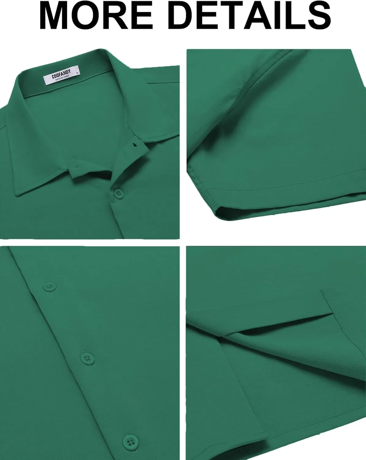 COOFANDY Men's Casual Button Down Shirts Short Sleeve Wrinkle-Free Summer Beach Wear