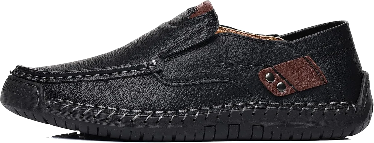 Coramtty Mens Loafers Casual Slip on Shoes Business Moccasins Lightweight Refreshing Classic Slippers Walking Driving Travelling Outdoor