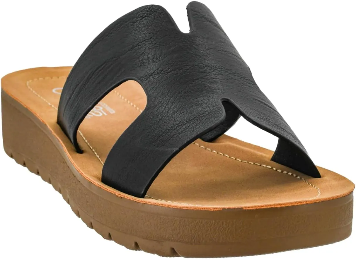 Corkys Footwear Hold Please 1-Inch Platform Sandals with Cushioned Foot-bed and Stylish 'H' Strap On Upper– Ultimate Comfort Meets Chic Design - Perfect For Everyday Wear