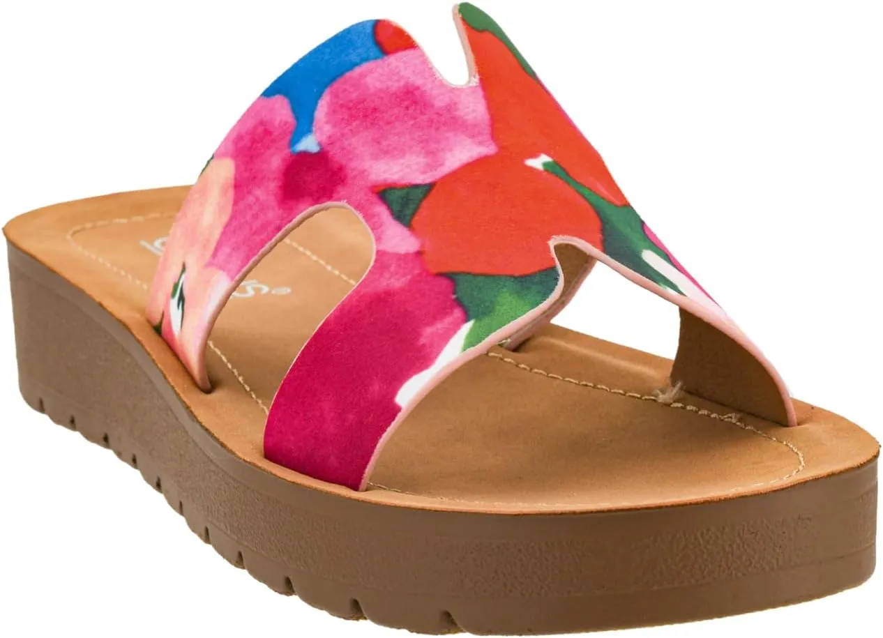 Corkys Footwear Hold Please 1-Inch Platform Sandals with Cushioned Foot-bed and Stylish 'H' Strap On Upper– Ultimate Comfort Meets Chic Design - Perfect For Everyday Wear