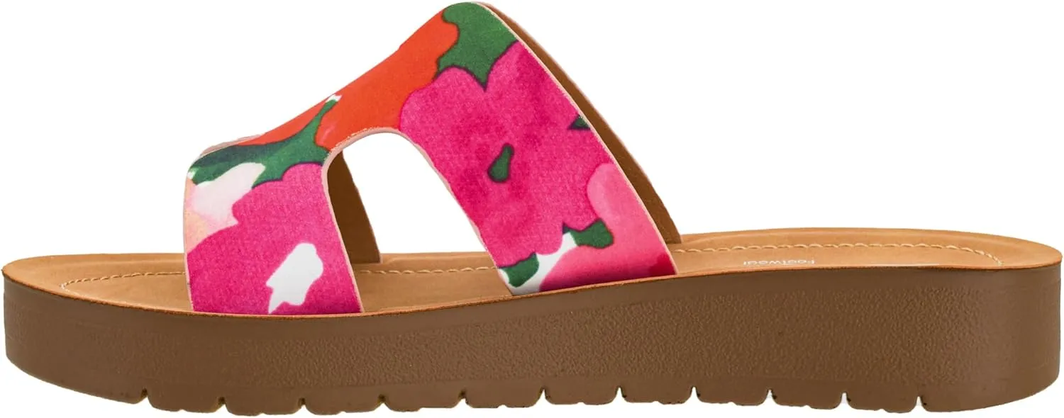 Corkys Footwear Hold Please 1-Inch Platform Sandals with Cushioned Foot-bed and Stylish 'H' Strap On Upper– Ultimate Comfort Meets Chic Design - Perfect For Everyday Wear