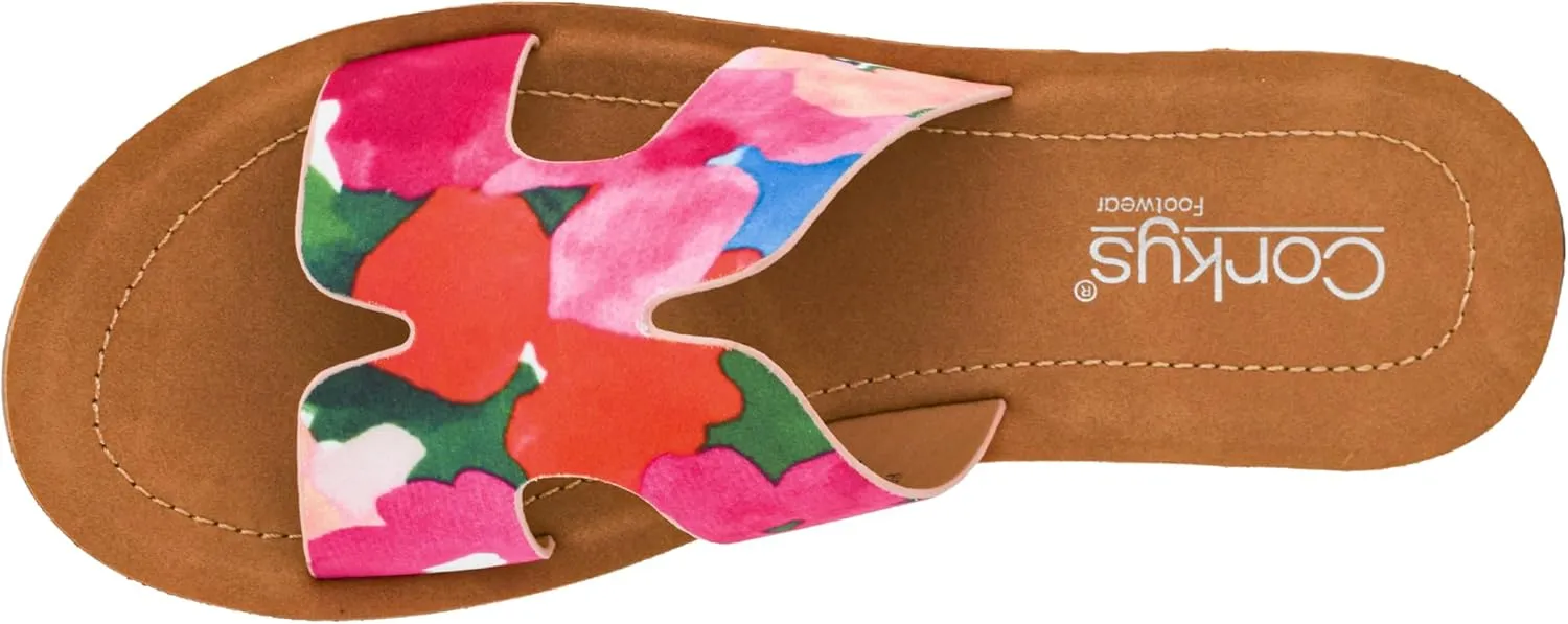 Corkys Footwear Hold Please 1-Inch Platform Sandals with Cushioned Foot-bed and Stylish 'H' Strap On Upper– Ultimate Comfort Meets Chic Design - Perfect For Everyday Wear