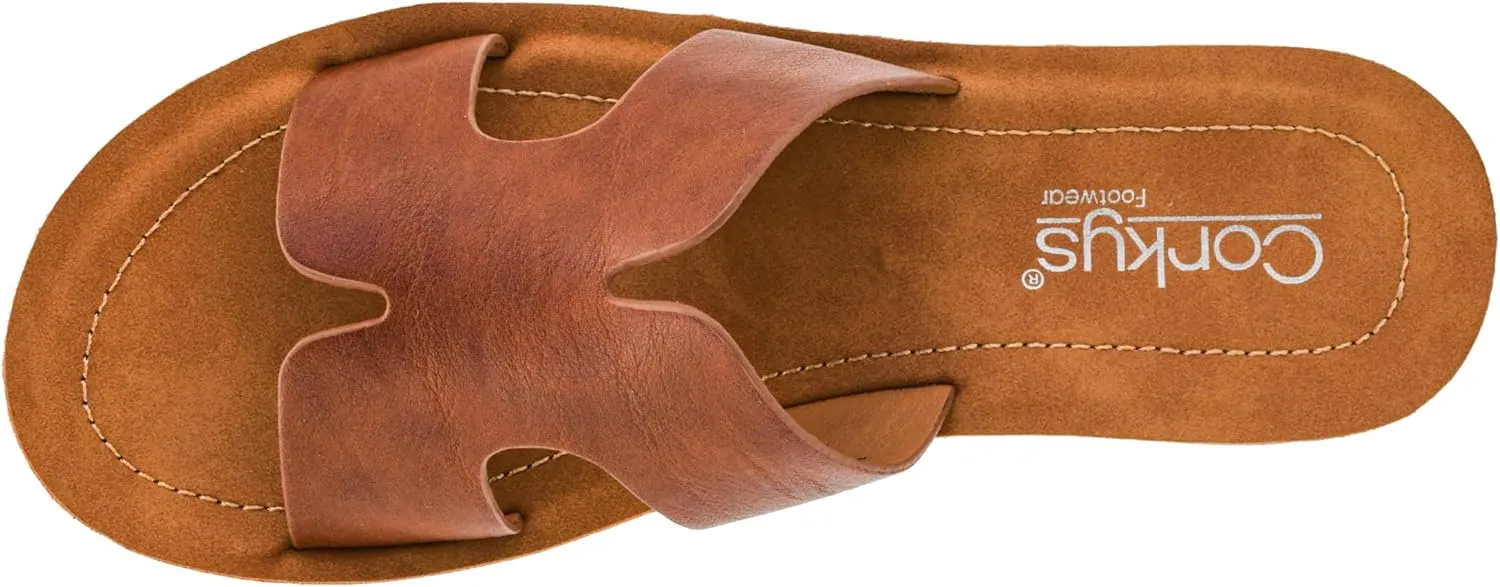 Corkys Footwear Hold Please 1-Inch Platform Sandals with Cushioned Foot-bed and Stylish 'H' Strap On Upper– Ultimate Comfort Meets Chic Design - Perfect For Everyday Wear