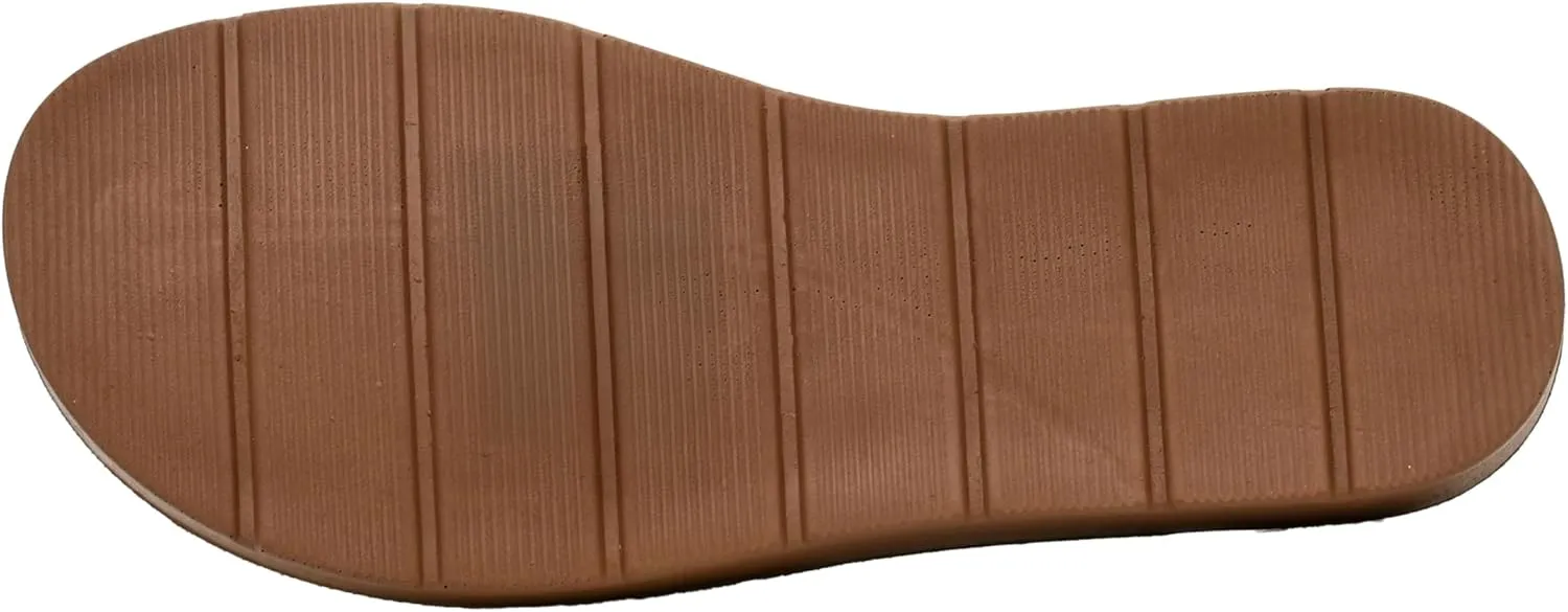 Corkys Footwear Vacation Mode Sandal - Comfortable and Soft Insole Designed for All-Day Wear, Chic and Stylish Raffia Woven Strap With Gems and Metal Accents