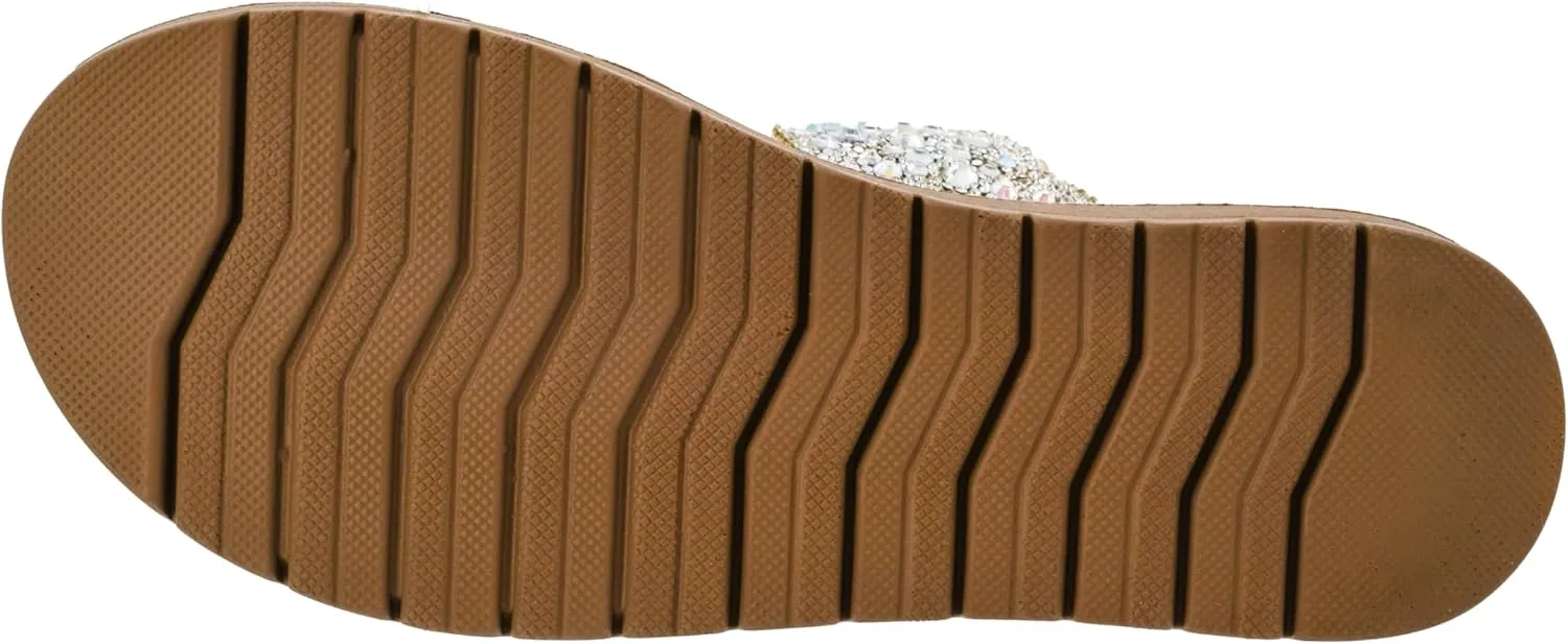 Corkys Footwear Womens Cheers Beaches Sandal - Featuring Two Straps With Scallop Detailing, A Comfortable Insole For All Day Wear, and A Chic But Subtle Lift