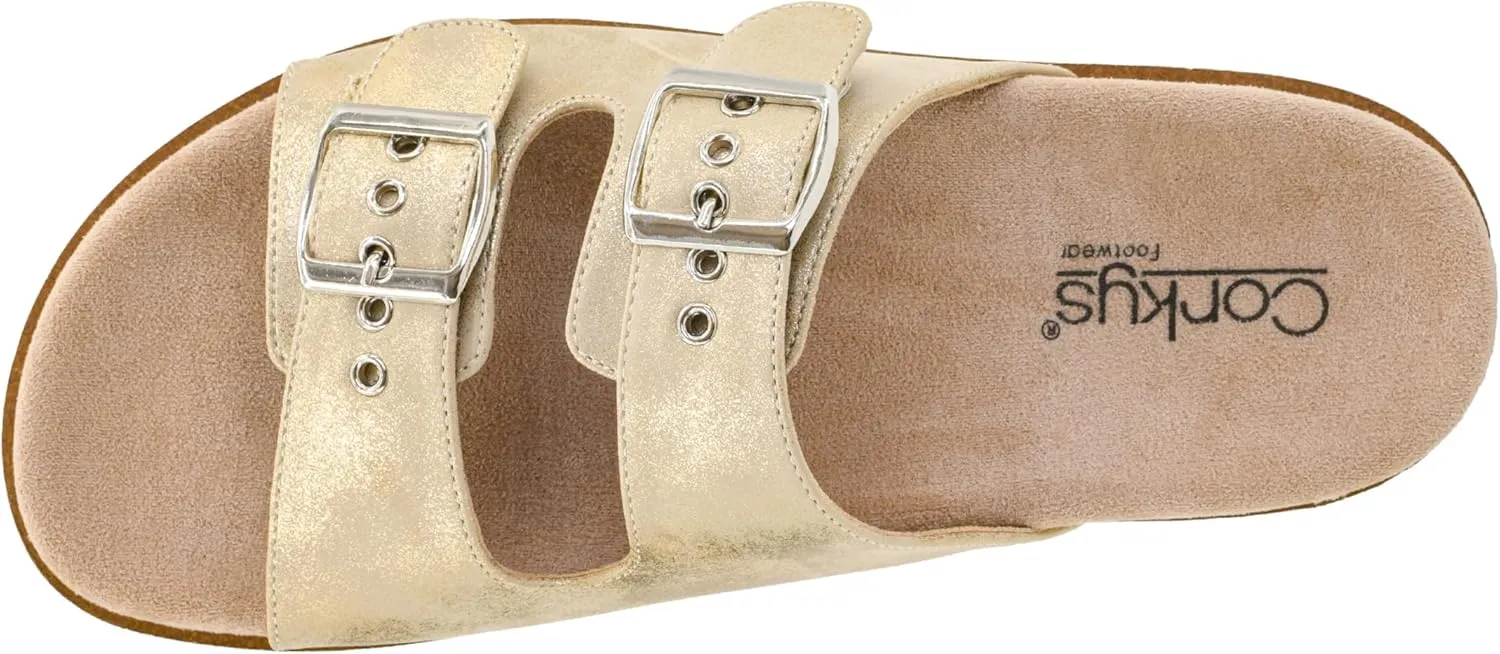 Corkys Footwear Women's Dash Sandals - Featuring Two Straps With Adjustable Buckles, A Soft Lined and Cushioned Insole, and All Day Wear - Chic and Trendy