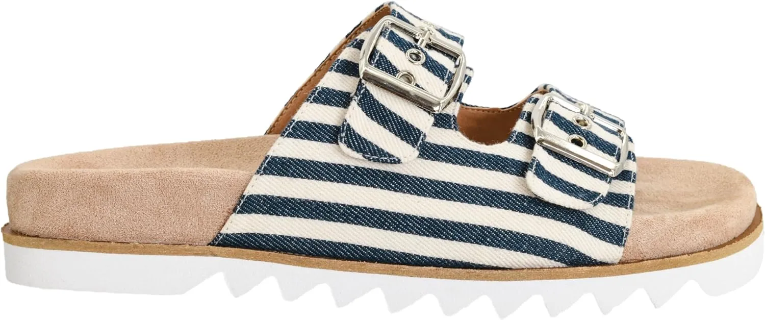 Corkys Footwear Women's Dash Sandals - Featuring Two Straps With Adjustable Buckles, A Soft Lined and Cushioned Insole, and All Day Wear - Chic and Trendy