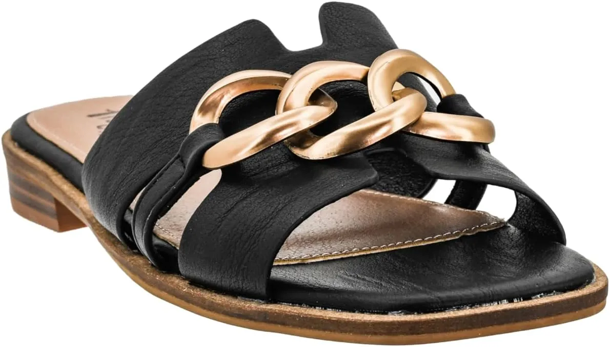 Corkys Footwear Women's Off The Chain Sandals - Comfort Meets Chic with Lightweight Feel, Lightly Cushioned Insoles, and Chunky Chain Detail Across Upper