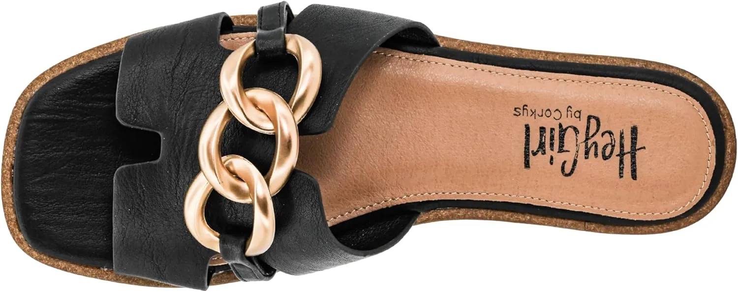 Corkys Footwear Women's Off The Chain Sandals - Comfort Meets Chic with Lightweight Feel, Lightly Cushioned Insoles, and Chunky Chain Detail Across Upper