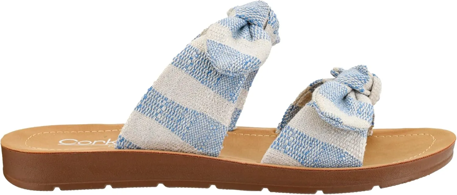 Corkys Footwear Women's Take A Bow Sandals - Where Comfort Meets Chic with Lightweight Feel, Two Straps With a Dainty Bow Detail, And Comfortable Insoles