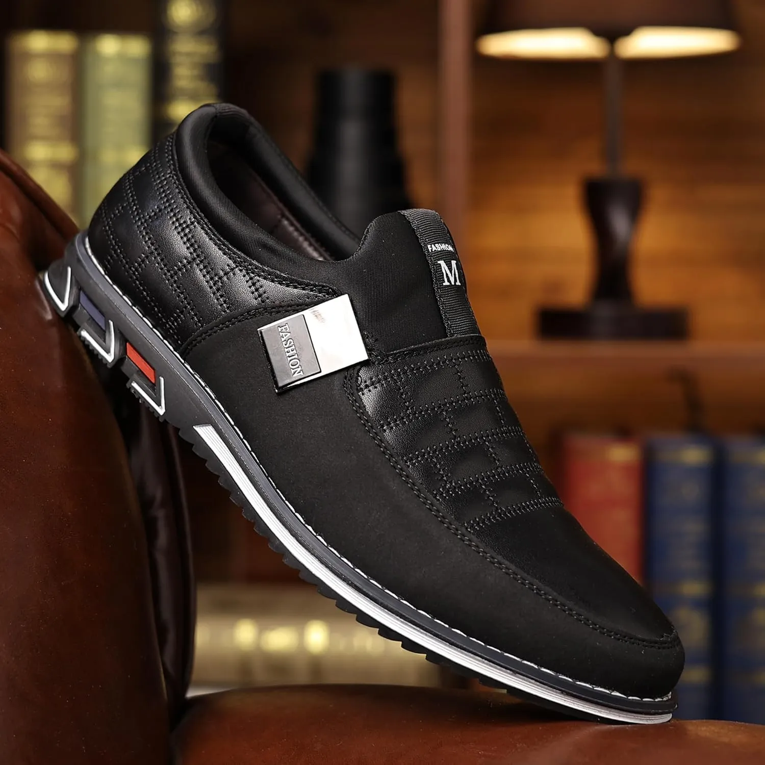COSIDRAM Mens Casual Shoes Sneakers Loafers Comfort Walking Shoes for Male Business Work Office Dress