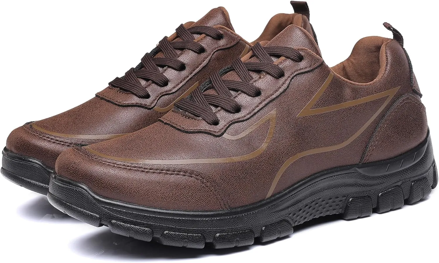COSIDRAM Men's Casual Shoes Stylish Embossed Crocodile Print Sneakers Soft Walking Loafers