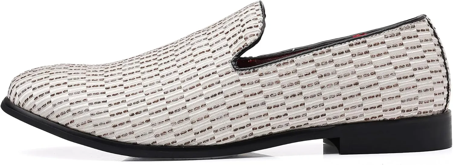 COSIDRAM Men's Dress Loafers Classic Tuxedo Suit Moccasins Comfort Slip On Casual Shoes