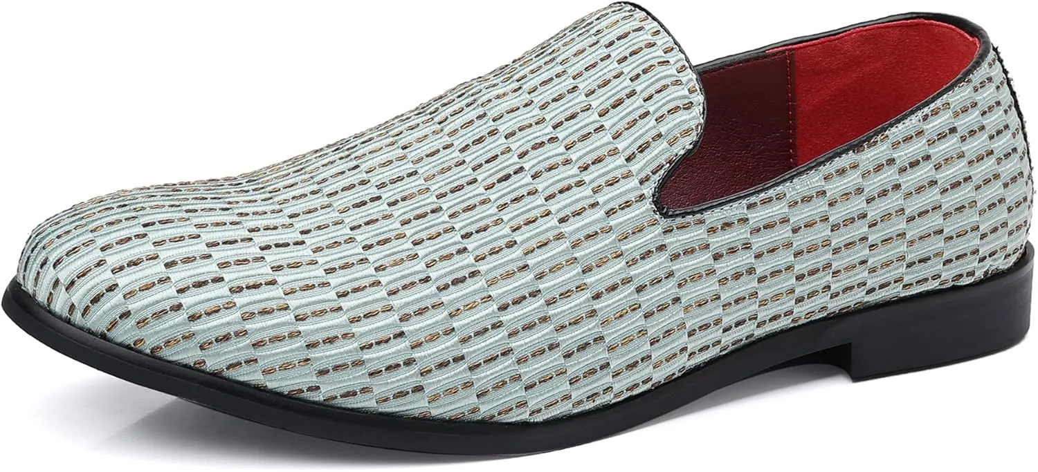COSIDRAM Men's Dress Loafers Classic Tuxedo Suit Moccasins Comfort Slip On Casual Shoes