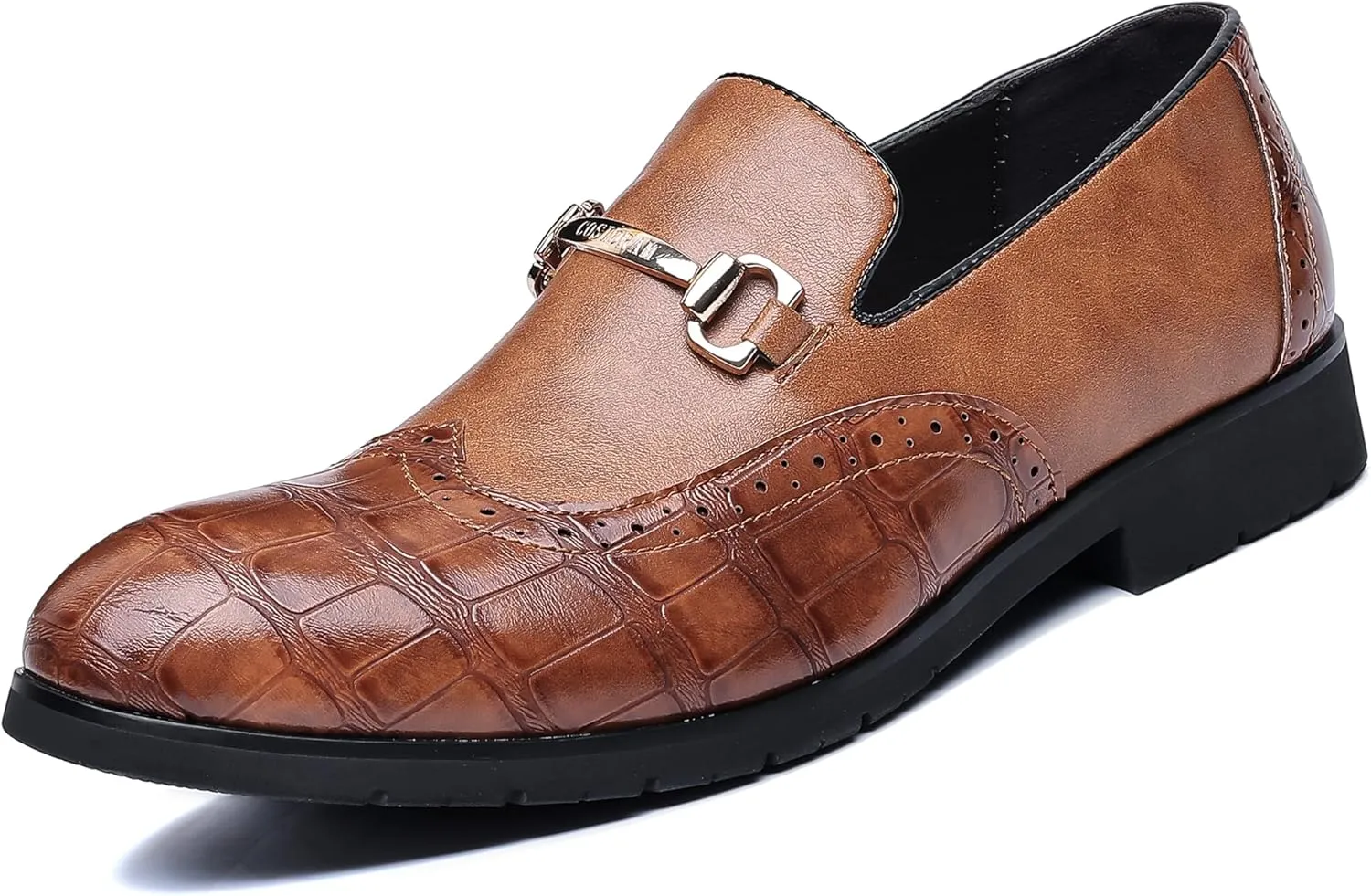COSIDRAM Men's Dress Shoes Oxfords Slip on Classic Modern Formal Leather Shoes Casual Loafers