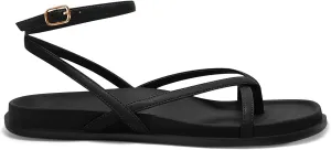 Coutgo Womens Strappy Flat Sandals Comfortable Flip Flop Footbed Sandals Ankle Strap Summer Beach Shoes