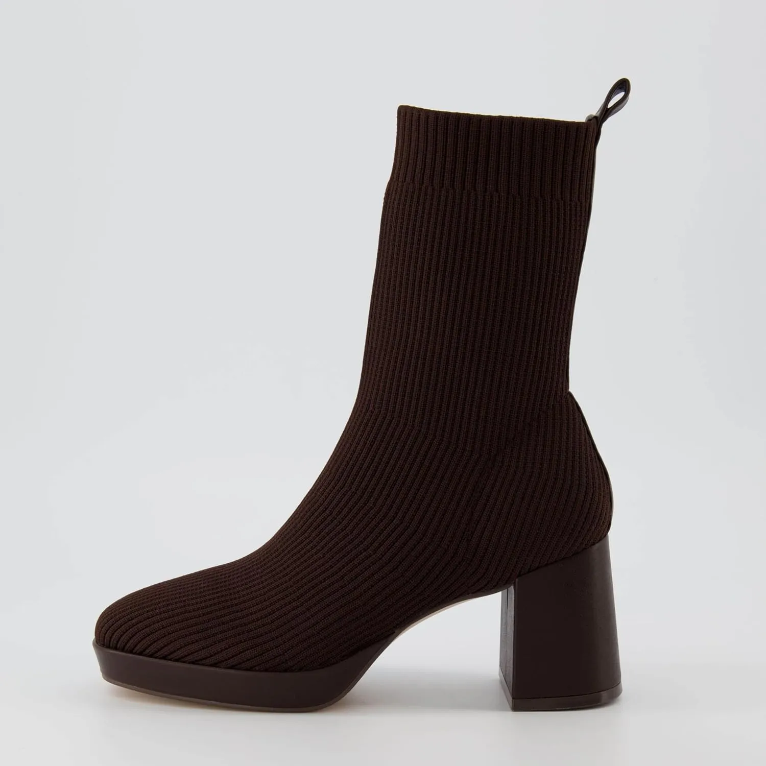 CUSHIONAIRE Women's Bancroft Stretch platform heel boot  Memory Foam, Wide Widths Available