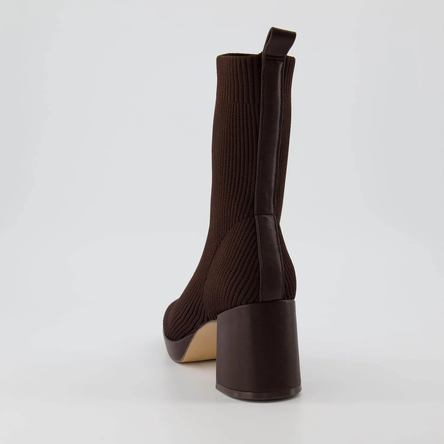 CUSHIONAIRE Women's Bancroft Stretch platform heel boot  Memory Foam, Wide Widths Available