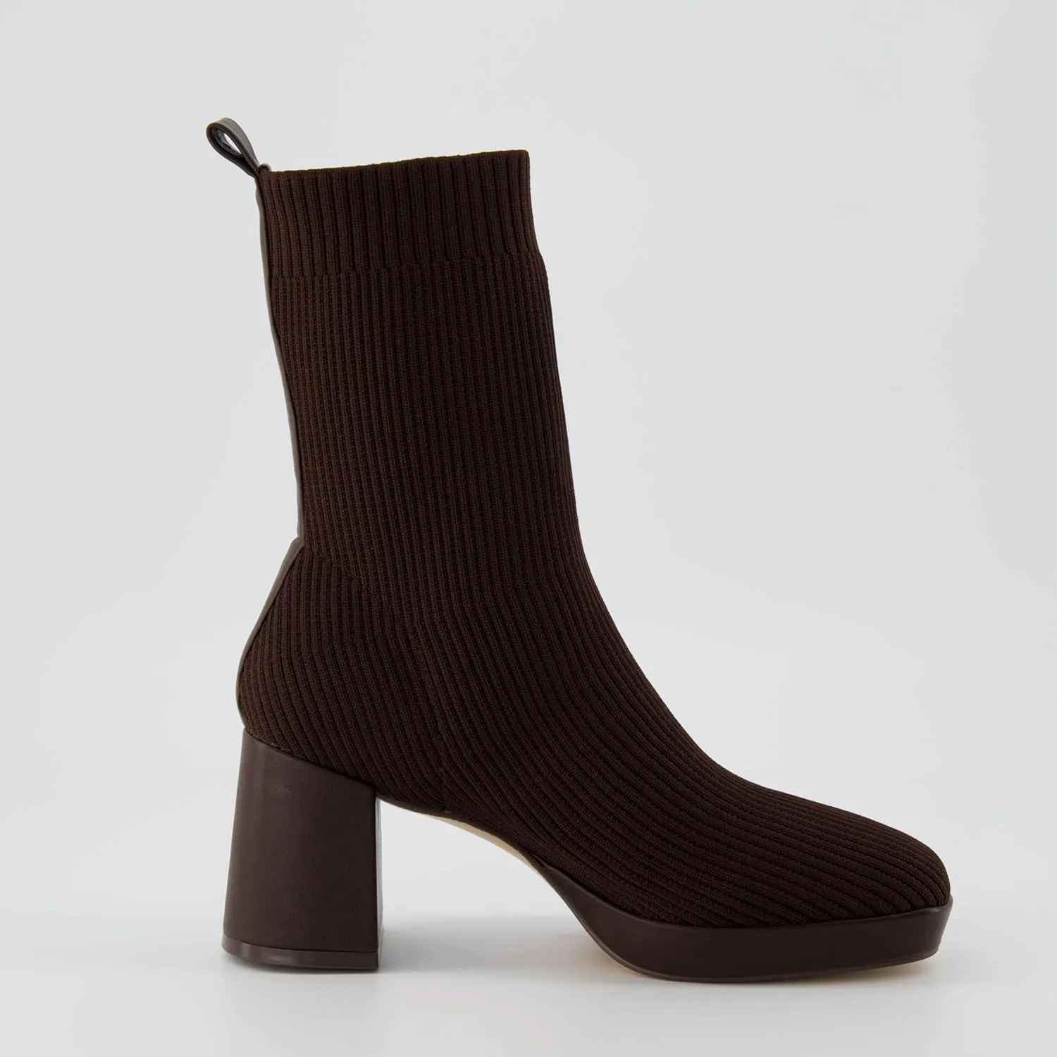 CUSHIONAIRE Women's Bancroft Stretch platform heel boot  Memory Foam, Wide Widths Available