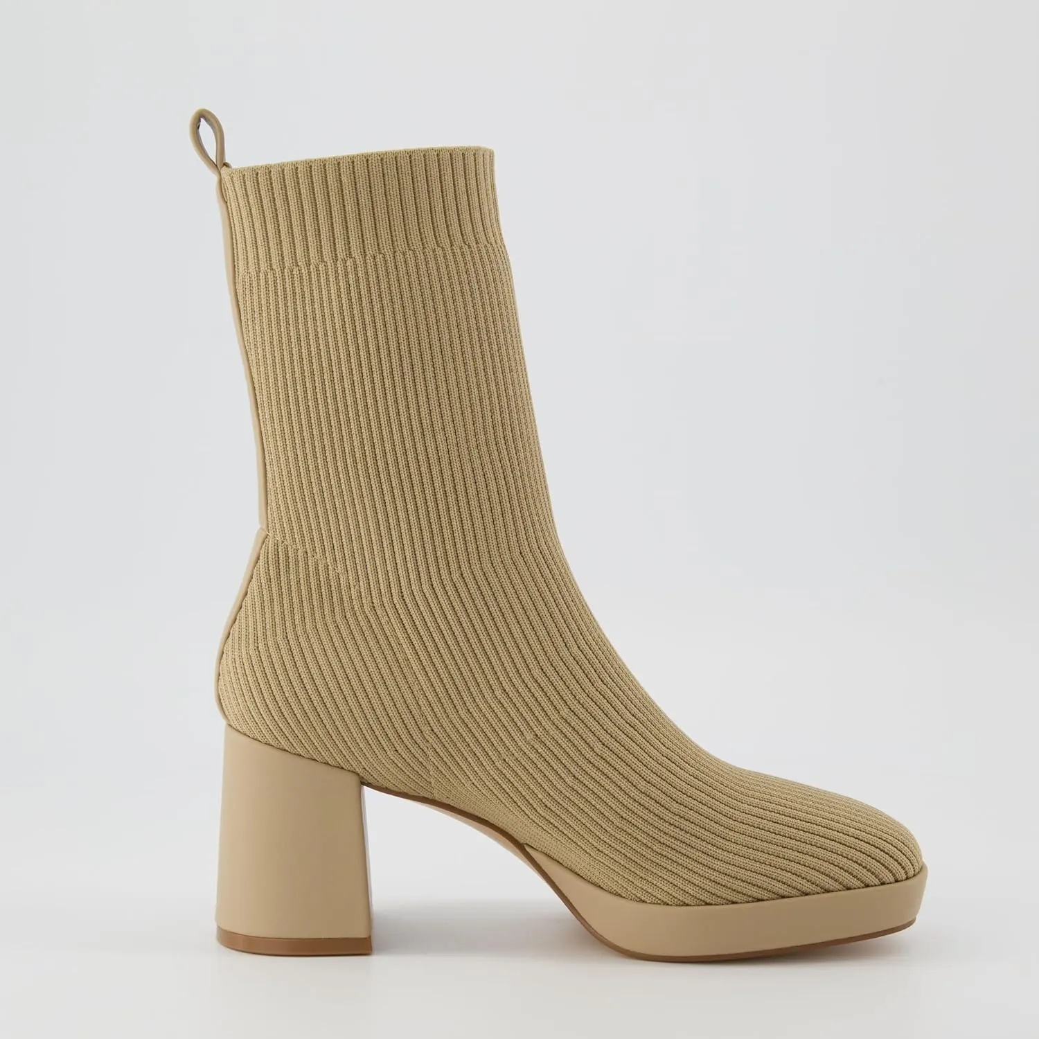 CUSHIONAIRE Women's Bancroft Stretch platform heel boot  Memory Foam, Wide Widths Available