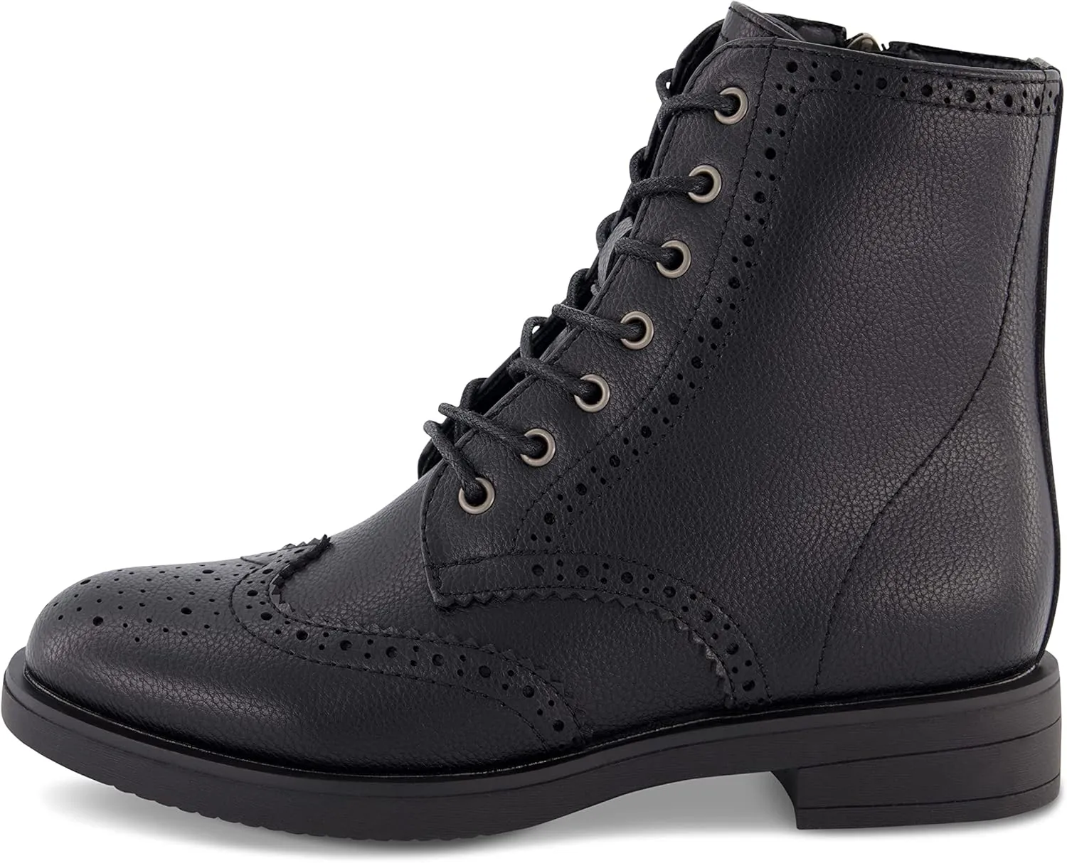 CUSHIONAIRE Women's Boyfriend wing tip boot  Memory Foam, Wide Widths Available