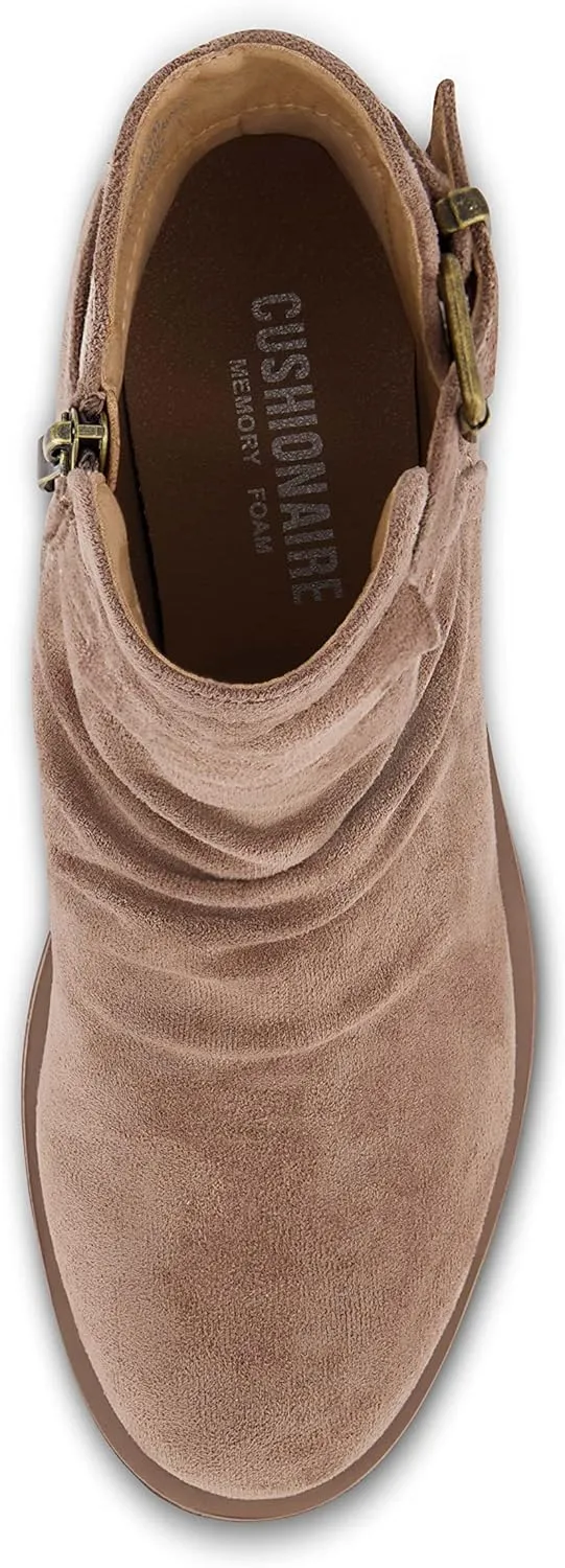 CUSHIONAIRE Women's Burke Buckle boot  Memory Foam, Wide Widths Available