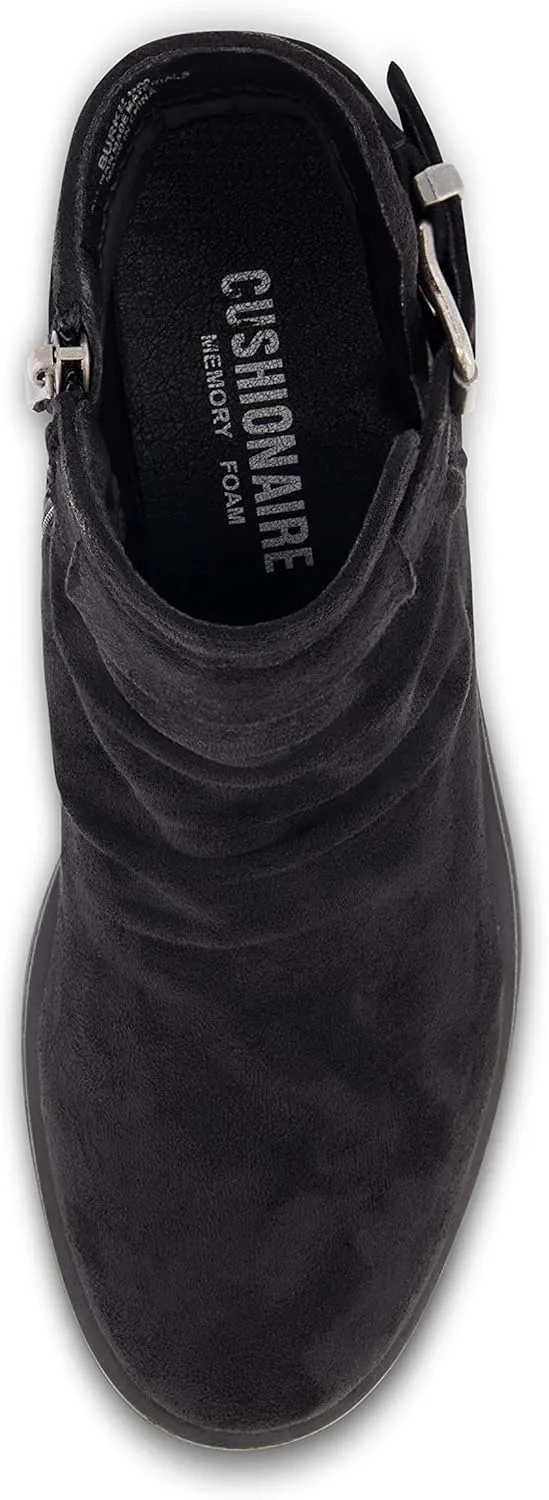 CUSHIONAIRE Women's Burke Buckle boot  Memory Foam, Wide Widths Available
