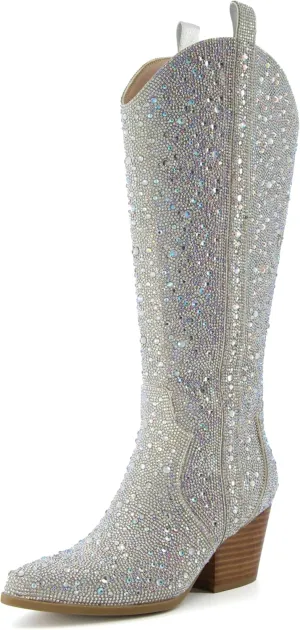 CUSHIONAIRE Women's Caress tall western boot  Memory Foam, Wide Widths Available