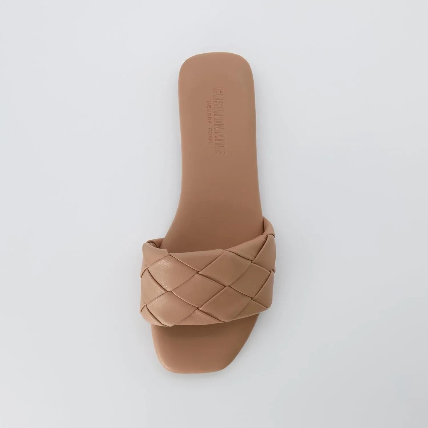 CUSHIONAIRE Women's Franca woven slide sandal  Memory Foam, Wide Widths Available