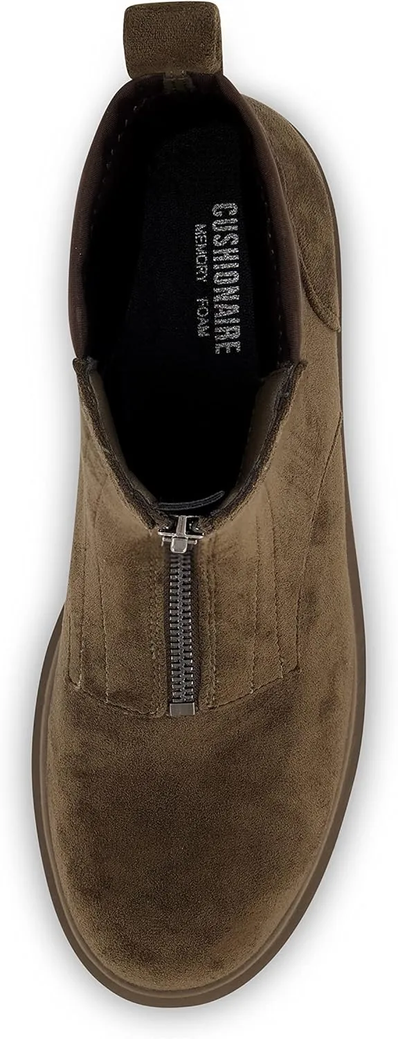 CUSHIONAIRE Women's Hackett zipper boot  Memory Foam, Wide Widths Available