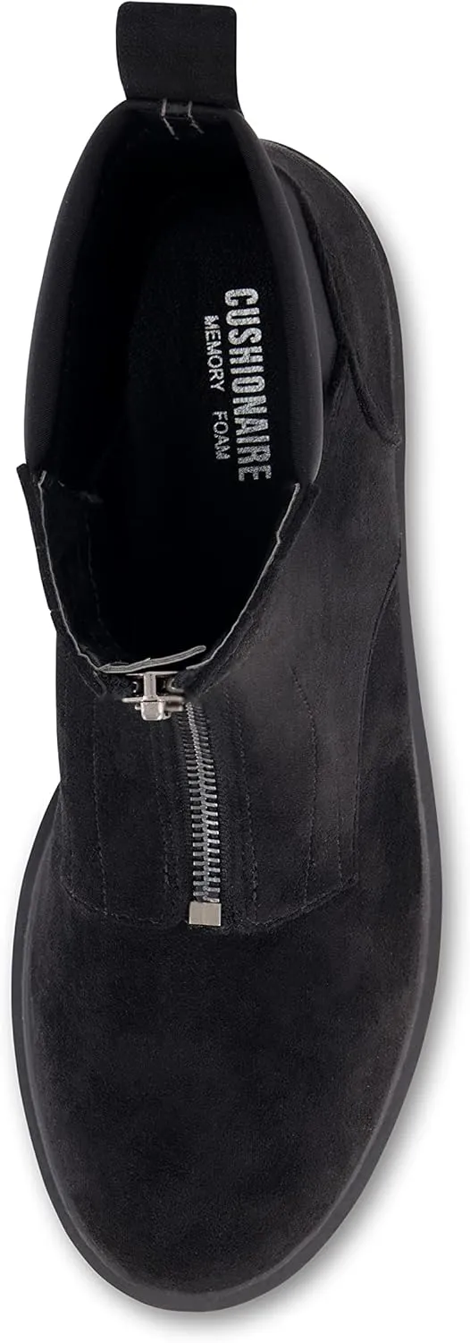 CUSHIONAIRE Women's Hackett zipper boot  Memory Foam, Wide Widths Available