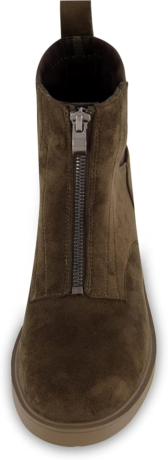 CUSHIONAIRE Women's Hackett zipper boot  Memory Foam, Wide Widths Available