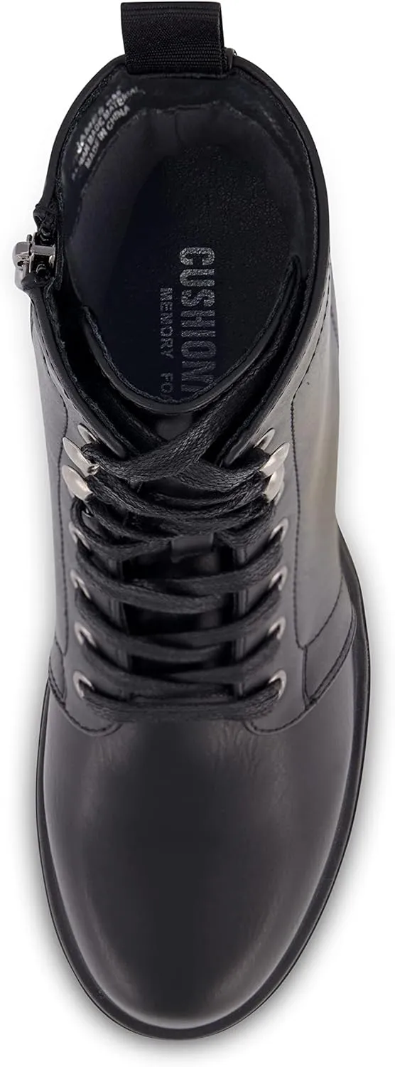 CUSHIONAIRE Women's James lace up boot  Memory Foam, Wide Widths Available