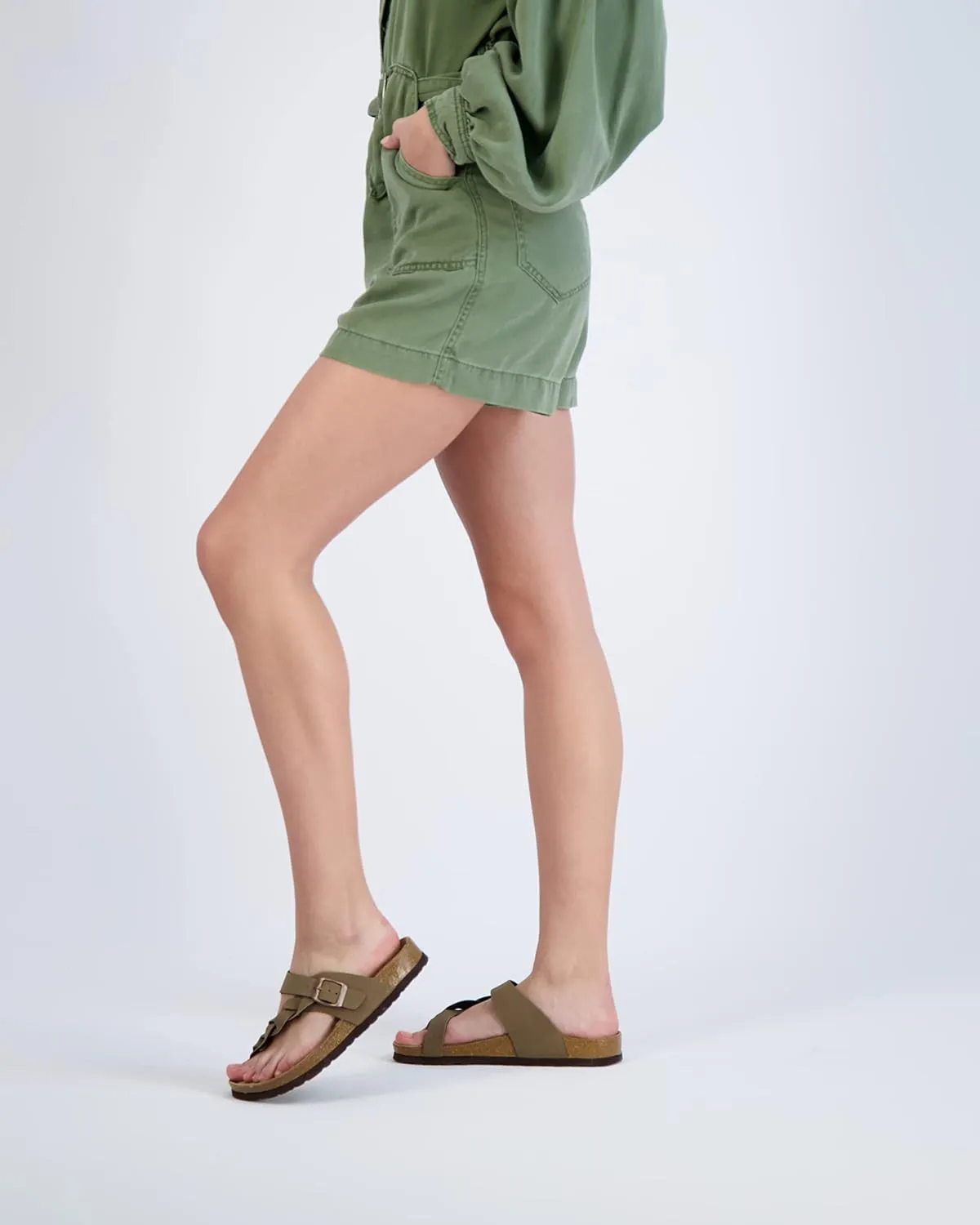 CUSHIONAIRE Women's Libby Cork footbed Sandal with  Comfort and Wide Widths Available,