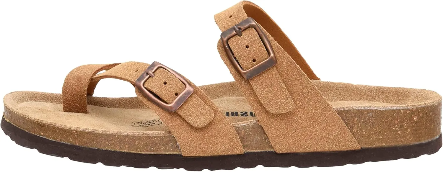 CUSHIONAIRE Women's Luna Cork Footbed Sandal With  Comfort