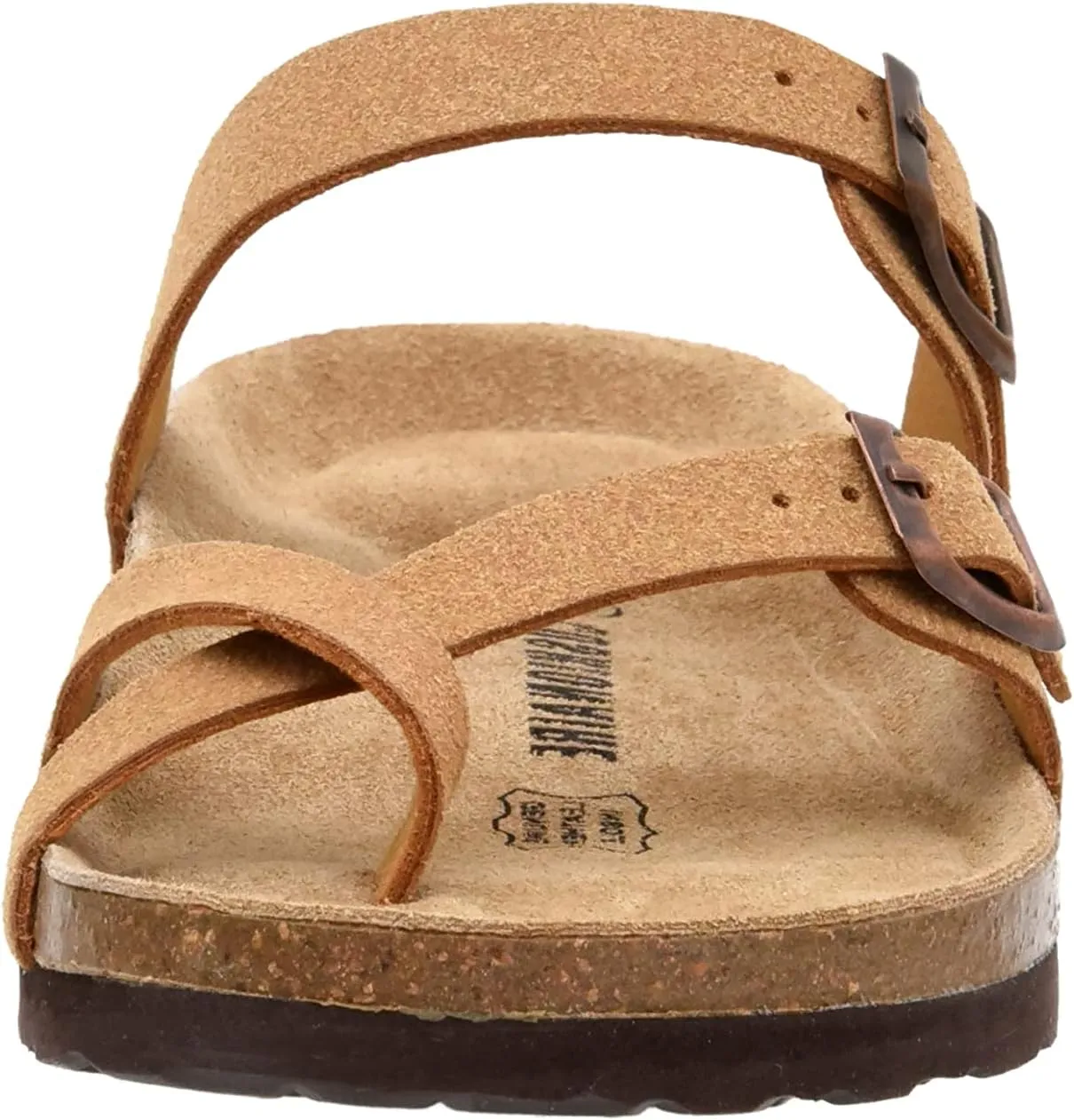 CUSHIONAIRE Women's Luna Cork Footbed Sandal With  Comfort