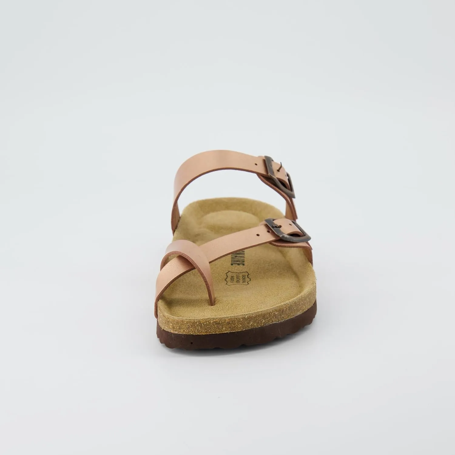CUSHIONAIRE Women's Luna Cork Footbed Sandal With  Comfort